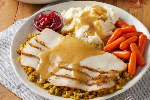 Slow-Roasted Turkey & Dressing